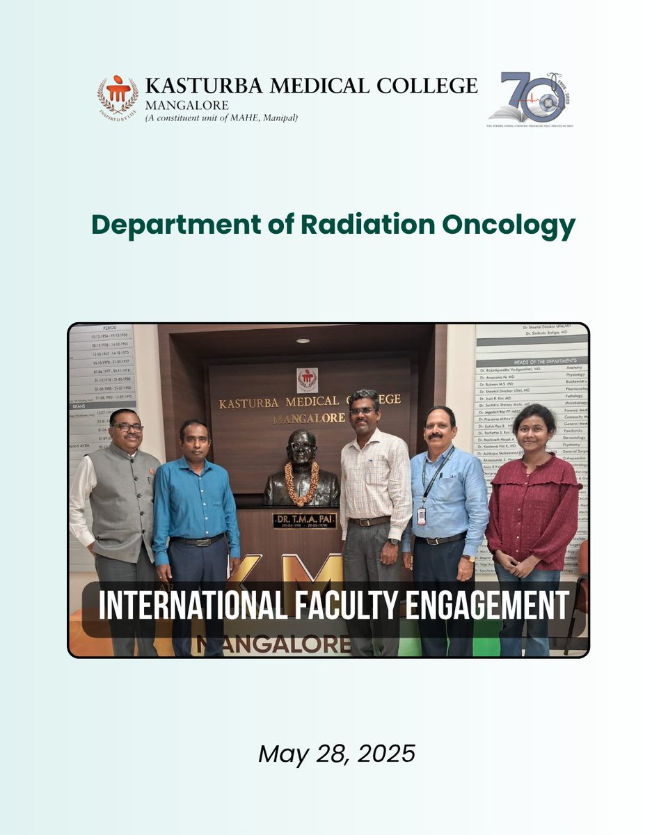 KMC Mangalore (@kmc_mangalore) on Twitter photo Prof. J. <a href="/jeyasugiththan/">J.Jeyasugiththan</a> (Univ. of Colombo) concluded his 3-month international faculty engagement at KMC Mangalore with impactful research, teaching, and collaboration in Radiation Oncology.
Joined by Ms. Mahesha Jayakody on dosimetry studies.
#KMCMangalore #MedicalPhysics Prof. J. <a href="/jeyasugiththan/">J.Jeyasugiththan</a> (Univ. of Colombo) concluded his 3-month international faculty engagement at KMC Mangalore with impactful research, teaching, and collaboration in Radiation Oncology.
Joined by Ms. Mahesha Jayakody on dosimetry studies.
#KMCMangalore #MedicalPhysics