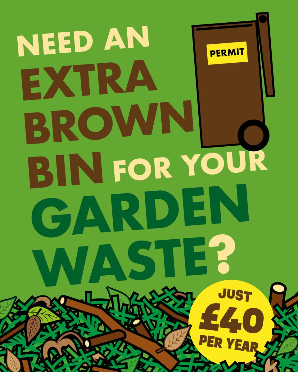 🌿 Need More Room for your garden waste? 
Good news! Now Medway residents can subscribe to our new garden waste service for just £40 per year - giving you the option to present two brown bins every week. 
Find out more: orlo.uk/lnoRJ