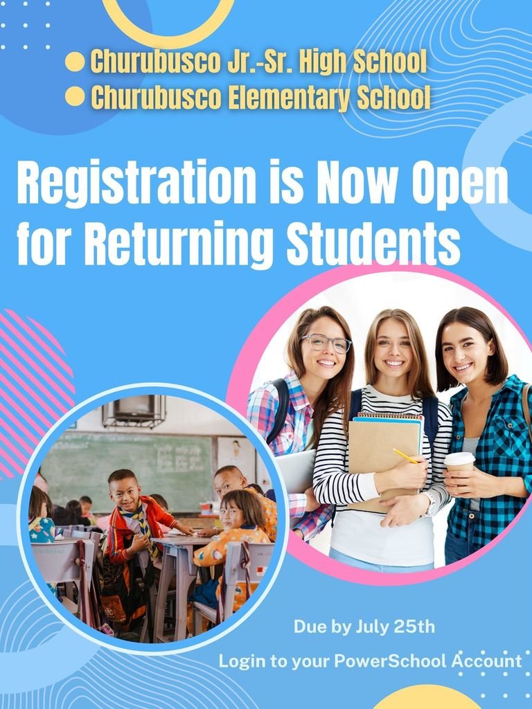 Registration is now open for returning students.