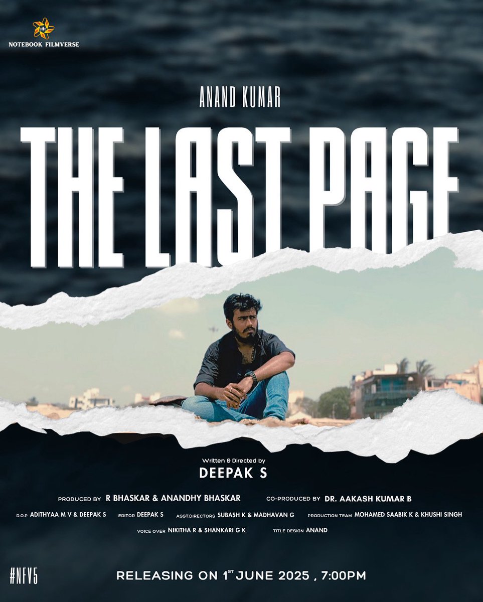 nfvprod_'s tweet photo. Every page pulled him deeper. Into the world she hid behind her words &amp; smile.
He searched for hope in her handwriting. But found heartbreak wearing her name.

#NFV5 is THE LAST PAGE.

Releasing on 1st June 2025, at 7:00PM.

#notebookfilmverse #thelastpage #100secondsshortfilm https://t.co/StjT0StDg5