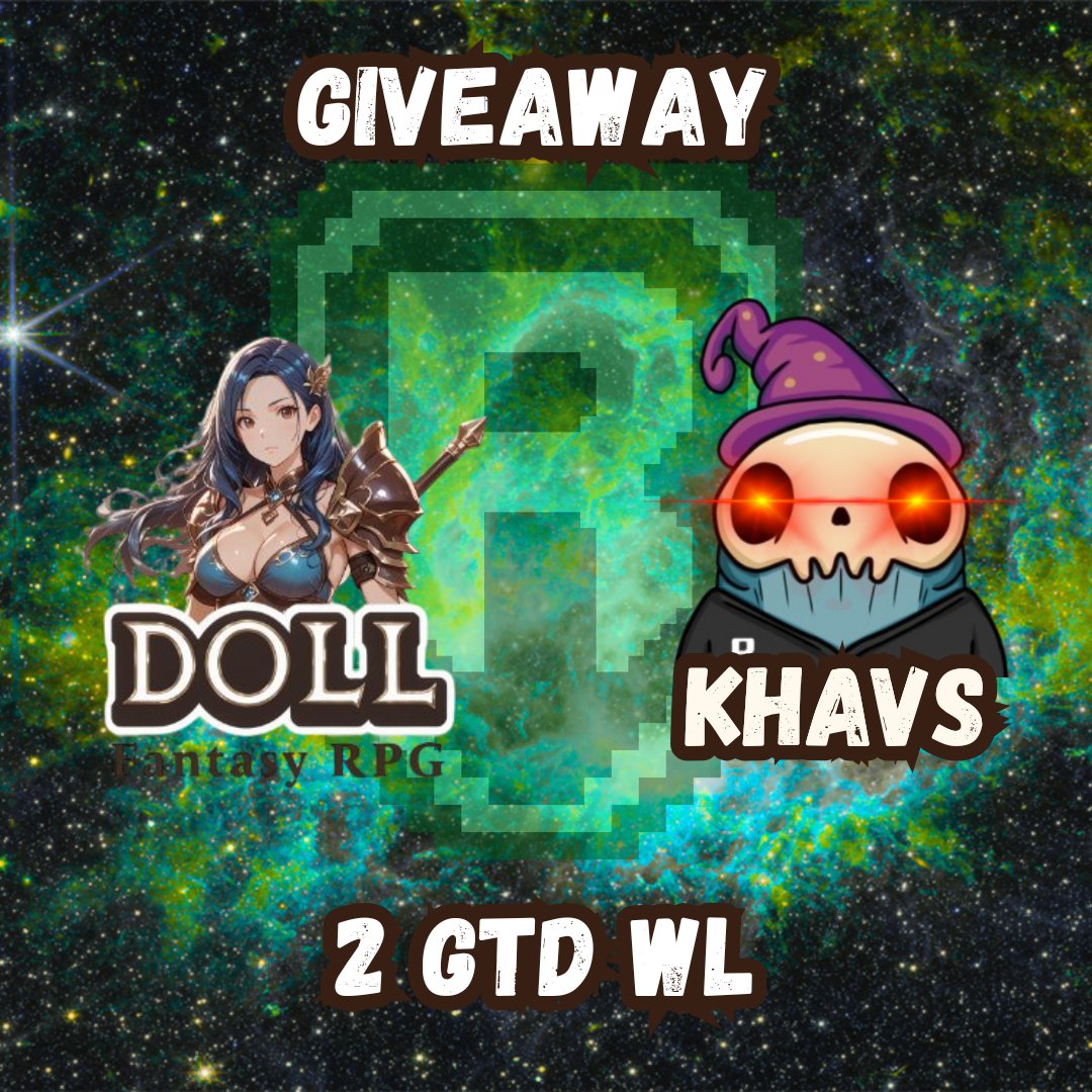 🚨Flash giveaway guys🚨

You have 12 hours to participate 

There are 2 spots GTD WL (Guaranteed) mint 

Rules to be eligible:
1️⃣Follow <a href="/KhavsNFT/">Khavs.ron 🧪</a> &amp; <a href="/DollsOnRonin/">Doll Fantasy RPG</a> 
2️⃣Retweet and like
3️⃣Tag 3 friends
4️⃣Drop your Ronin Address (No RNS)
5️⃣Join Ronen Discord discord.gg/ronen