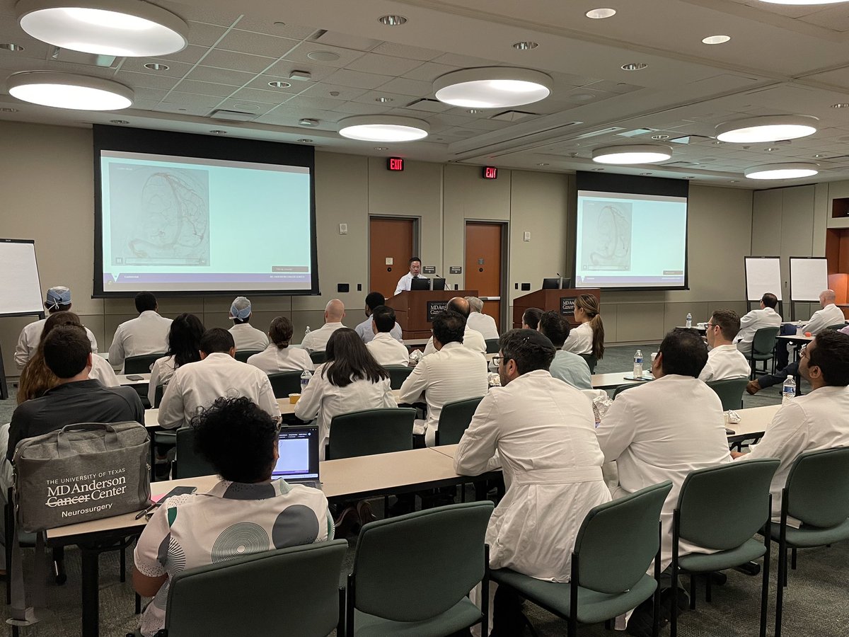 Caroline Brennan (@txbraintrust) on Twitter photo “Intra-arterial delivery has the potential to more effectively deliver therapeutics.”
<a href="/ChrisYoungNSG/">Chris Young, MD PhD</a> described our groundbreaking endovascular neurosurgical oncology program to a packed room of residents and fellows at <a href="/MDAndersonNews/">MD Anderson Cancer Center</a> today! #oncsurgery #btam #endcancer “Intra-arterial delivery has the potential to more effectively deliver therapeutics.”
<a href="/ChrisYoungNSG/">Chris Young, MD PhD</a> described our groundbreaking endovascular neurosurgical oncology program to a packed room of residents and fellows at <a href="/MDAndersonNews/">MD Anderson Cancer Center</a> today! #oncsurgery #btam #endcancer