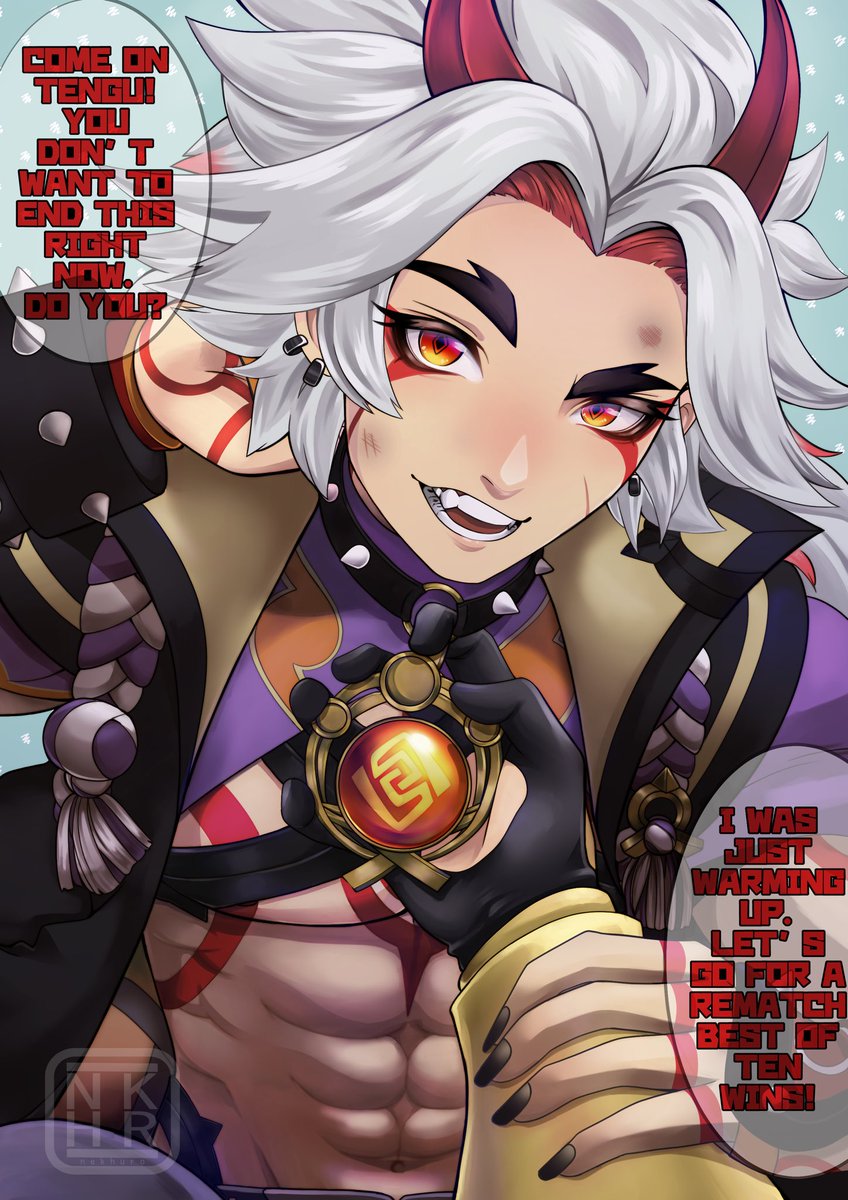 qrt with the character vs how you draw them 

The one and oni Itto!