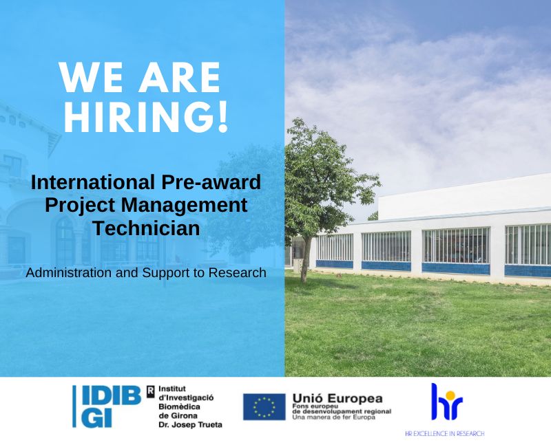 IDIBGI Institut d'Investigació Biomèdica de Girona (@idibgi) on Twitter photo 📢JOB OFFER: International Pre-award Project Management Technician - Administration and Support to Research
- Expected incorporation: June
- Duration: Indefinite
- Working hours: Full time (38h/week)
Find out more: idibgi.org/treball/tecnic…
<a href="/iCERCA/">Centres CERCA</a> 📢JOB OFFER: International Pre-award Project Management Technician - Administration and Support to Research
- Expected incorporation: June
- Duration: Indefinite
- Working hours: Full time (38h/week)
Find out more: idibgi.org/treball/tecnic…
<a href="/iCERCA/">Centres CERCA</a>