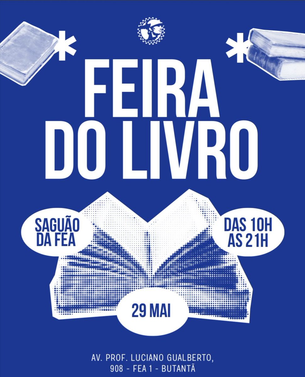 cavcfeausp's tweet photo. 📚✨ FEIRA DO LIVRO DO CAVC ✨📚

Depois de 6 anos, ela está de volta!
A Feira do Livro do CAVC retoma seu lugar como um dos grandes eventos da FEA-USP!
Feita de estudante para estudante, é um espaço de encontros, descobertas e muita leitura.

Dia 29/05, das 10h as 21h! https://t.co/eiz21KbksG