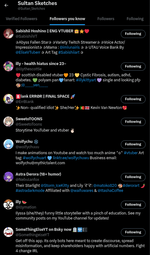 Not_DadyRick's tweet photo. that moment you think mmmm i wander witch off my friends are still following a creator we liked years ago (for those im about make feel old your welcome lol) but also the fuck other creator i followed like them to fuck yeah @Sultan_Sketches https://t.co/BfPFfQjiLD
