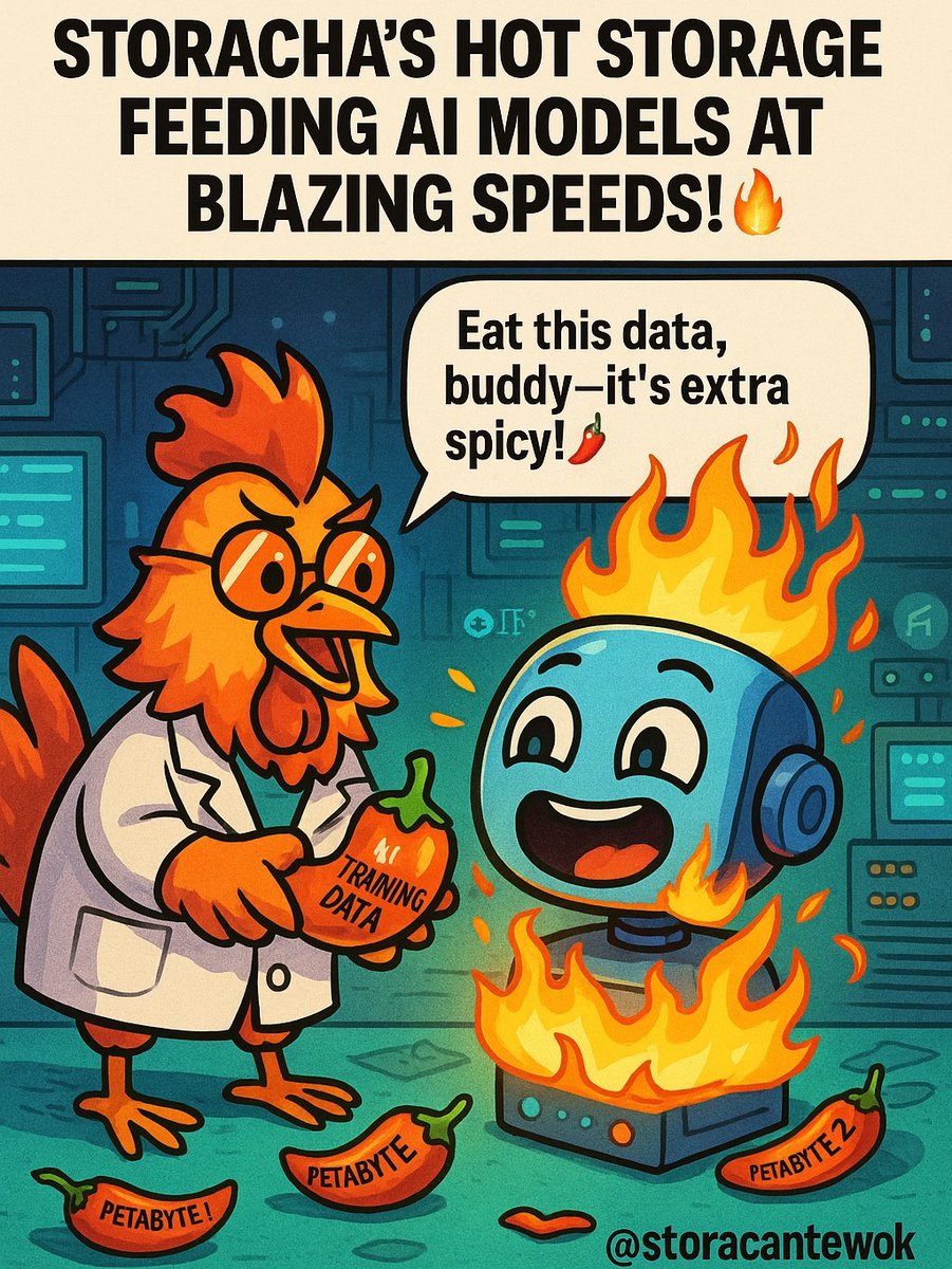 onlythewayup's tweet photo. 🔥Watch Storacha turn Web3 events into a spicy streaming feast! Our fiery chicken chef cooks up lag-free live streams with blazing-hot data—served fresh for the crypto crowd! ￼￼ Join the party with @storachanetwork #rachatime and feel the heat of decentralized magic!🔥 https://t.co/eN7XoMGsge