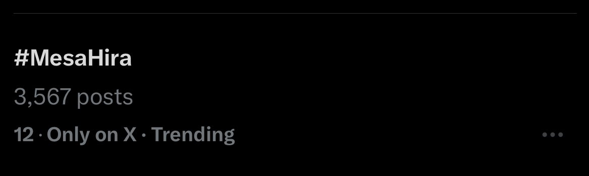 sucirmdiani's tweet photo. TRENDING UMUM 12 🥹 YOK BISA YOK NAIKIN LAGI SAMPE PUCUK 🔥 

#MesaHira
#MesaMerinduLagi
#MesaxYovieW https://t.co/wicKkAwdSw
