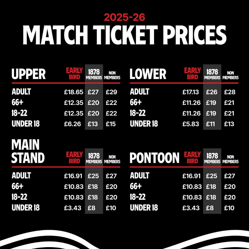 officialgtfc's tweet photo. 🎟️ We can now confirm match ticket pricing for the 2025/26 season. 

Secure your early bird Season Ticket now, for the most cost-effective way to follow the Mariners for the upcoming campaign! 

👇 Click below to read more...