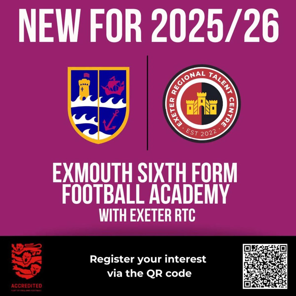Make sure you register for the trials. All systems go for the new football academy <a href="/ExmouthCollege/">Exmouth Community College</a>