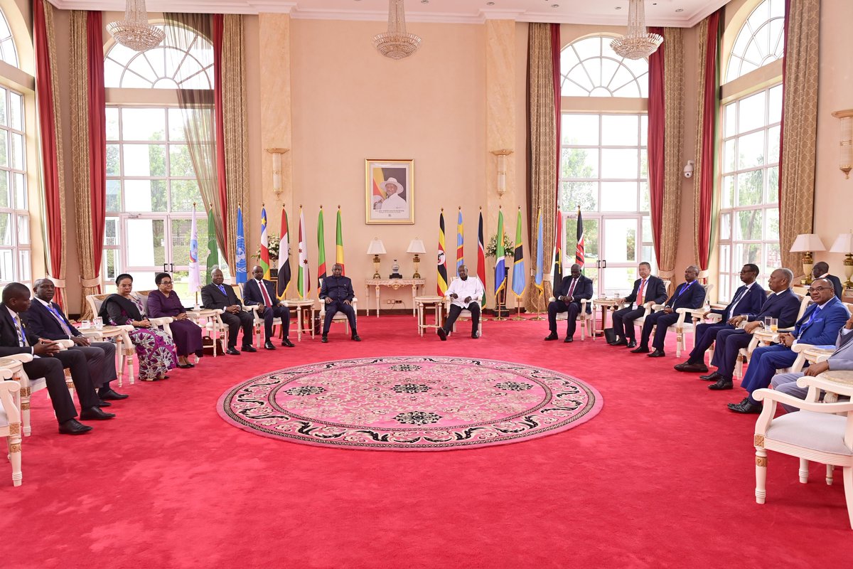 kemigishazoey2's tweet photo. The #ROM12 Summit provides a vital platform for Heads of State to reaffirm their collective resolve towards promoting #peace, #security, and #regionalstability in the DRC and the Great Lakes Region. Dialogue, cooperation, and mutual commitment remain central to this process. President Yoweri Museveni is the new Chairperson of The PSC Framework of the DRC and the region.