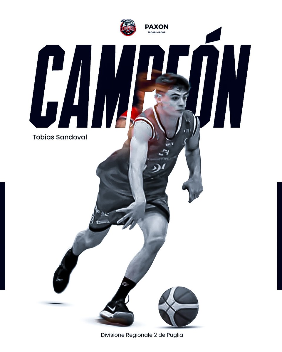 🏀 SALUD CAMPEÓN
Desde el Staff de nuestra agencia, felicitamos a nuestro jugador <a href="/TobiSando/">Tobias Sandoval</a>  quien con el club Carovigno Basket 2023 se consagraron campeones invictos de la Divisione Regionale 2 de Puglia, Italia 🇮🇹
🏆 Felicidades Tobías, que sigan los éxitos !
