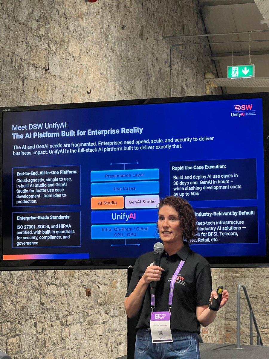 dswizards's tweet photo. Live from #DublinTechSummit:
DSW UnifyAI is showing how enterprises are moving AI & GenAI from pilot to production — fast.
→ Lower dev costs
→ Go live in hours
→ Scale without rework
📍 Booth #F30
📩 https://t.co/9YLXPOZYBY https://t.co/ii7cDuIYYL