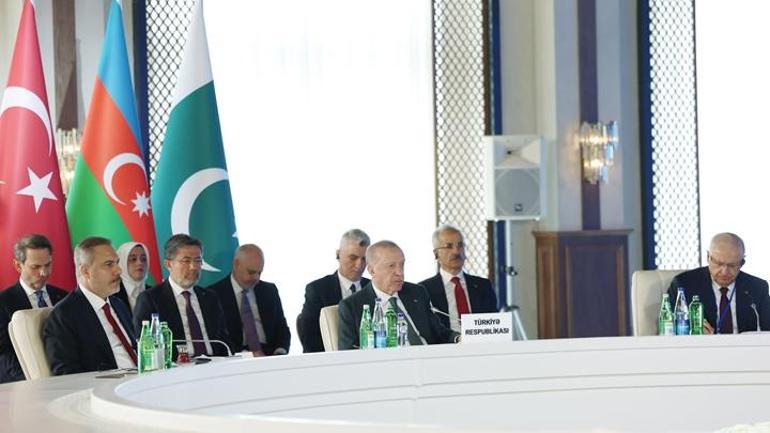 Türkiye-Azerbaycan-Pakistan Üçlü Zirvesi'nde konuşan Cumhurbaşkanı Erdoğan:

➖"Coğrafyalarımızda ve ötesinde, güvenlik tehditlerinden ekonomik dar boğaza, enerji ve gıda krizlerine pek çok sınamayı aynı anda yaşıyoruz. Bu zorluklar karşısında dayanışma ve ortak hareket
