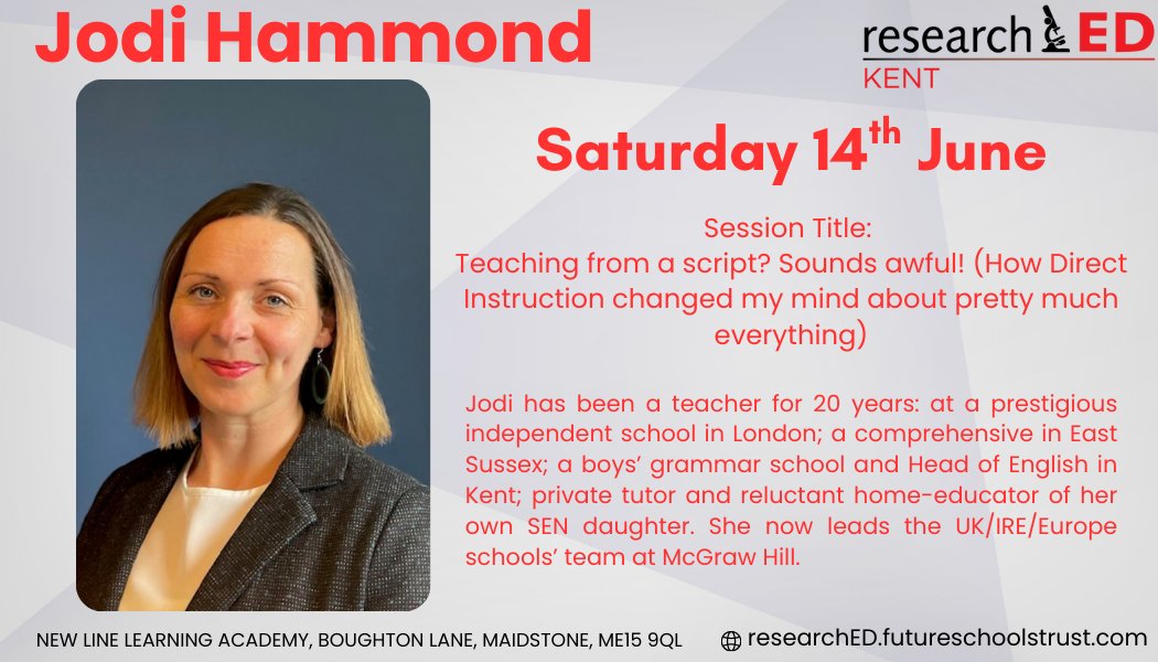Big news! We’re announcing three more confirmed speakers for researchED Kent 2025!

Mark your calendars for 14th June—don’t miss out! 🎉 #ResearchEDKent