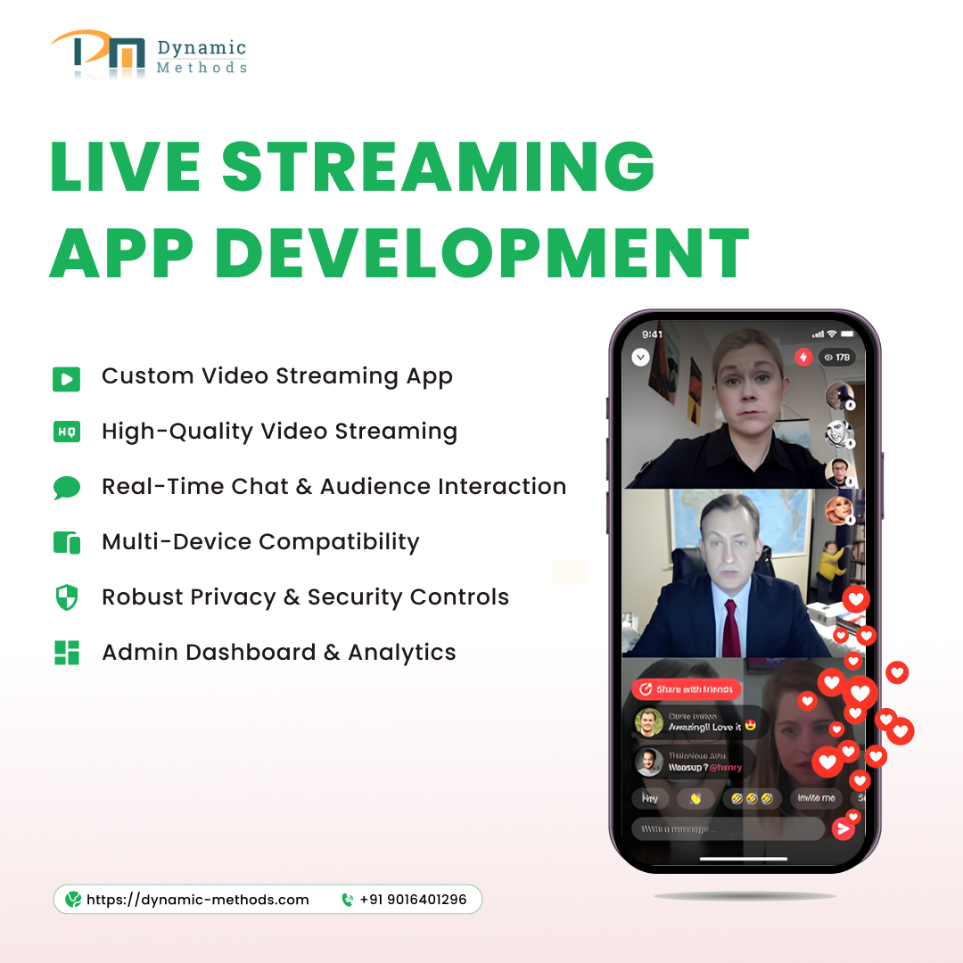 dynamic_method's tweet photo. 🎥📱 Go live with confidence!
We build stunning Live Streaming Apps to amplify your presence &amp; reach. 🚀🔥

https://t.co/NdsfwheFnl

#livevideostreamingapp #videostreamingapp #digitalsolutions #technology #dynamicmethods https://t.co/zhdPtEeg0f
