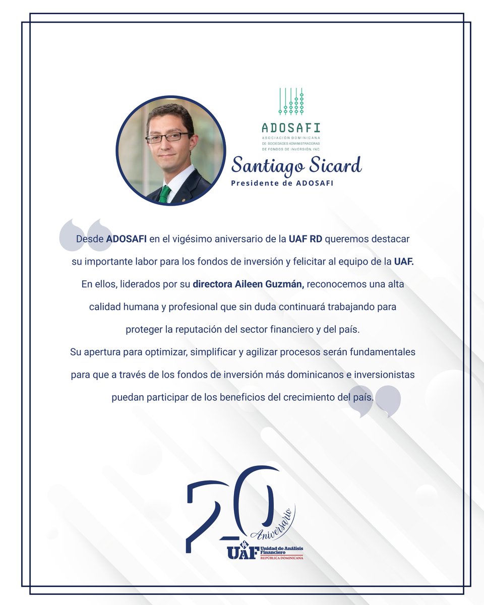Unidad de Análisis Financiero UAF_RD tweet media