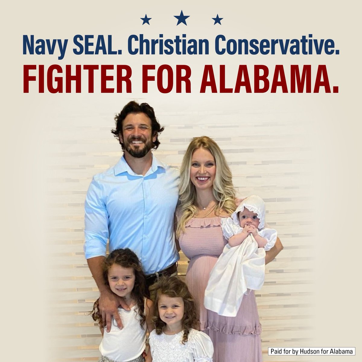 From SEAL Team missions to rescuing trafficking victims with Covenant Rescue Group — my entire life has been about service and sacrifice. Now, I’m stepping up to serve again — as Alabama’s next U.S. Senator.

Let’s send a warrior to Washington. #ALSEN

HudsonForAlabama.com