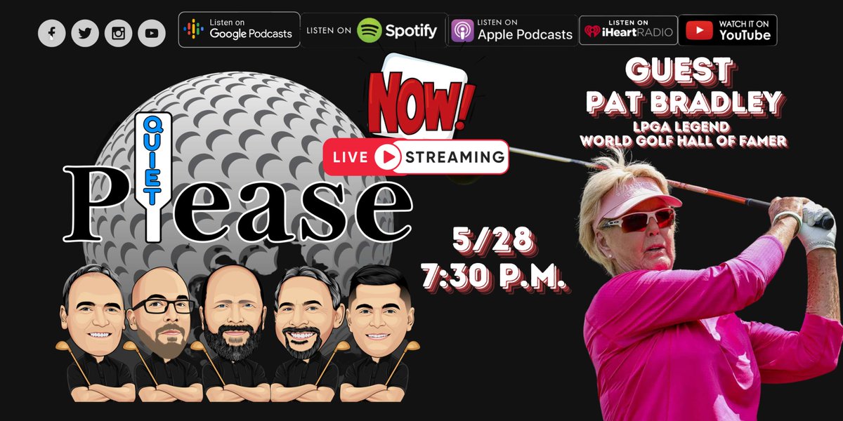 Tonight 7:30PM - please join us LIVE on our You Tube Channel for a great show as we welcome @LPGALegends Pat Bradley in advance of Legends of the LPGA at <a href="/TheWoodfordClub/">The Woodford Club</a>, her nephew <a href="/Keegan_Bradley/">Keegan Bradley</a> and all things golf. ⛳️

#golf #lpga #golfswing #rydercup #golflife #podcast