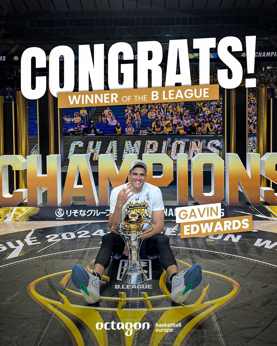 ChidiacOCT's tweet image. Beyond the trophies and titles, @gavinedwarads21 , it's your character and leadership that truly set you apart. A champion in every sense. Congratulations on yet another @blea title ! #gavinedwards #brexnation #bleague #Bリーグ #octagonfamily