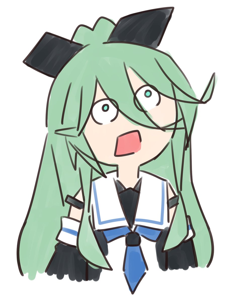 山風(艦これ) 「」|こかもりのイラスト