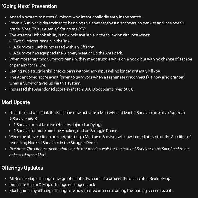 bhvr just refuses to make good changes...