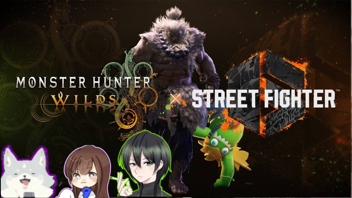LizerVamps's tweet photo. LizeLive!! 
『MONSTERHUNTER　WILDS』
スト6コラボで豪鬼参戦！
お家でまったりご視聴どぞ! 

 #MONSTERHUNTERWILOS
#モンハンワイルズ    #スト6
#豪鬼 #STREETFIGHTER6
#ゲーム実況 #配信 #YouTube

こちらへ
https://t.co/xix6TaCb8I https://t.co/78I5EntcJb