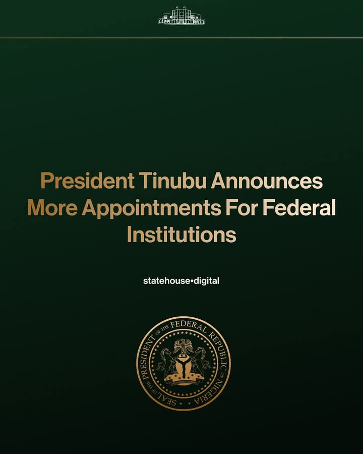 osborn_ook's tweet photo. President Tinubu Announces More Appointments For Federal Institutions https://t.co/tHJucOHxE3