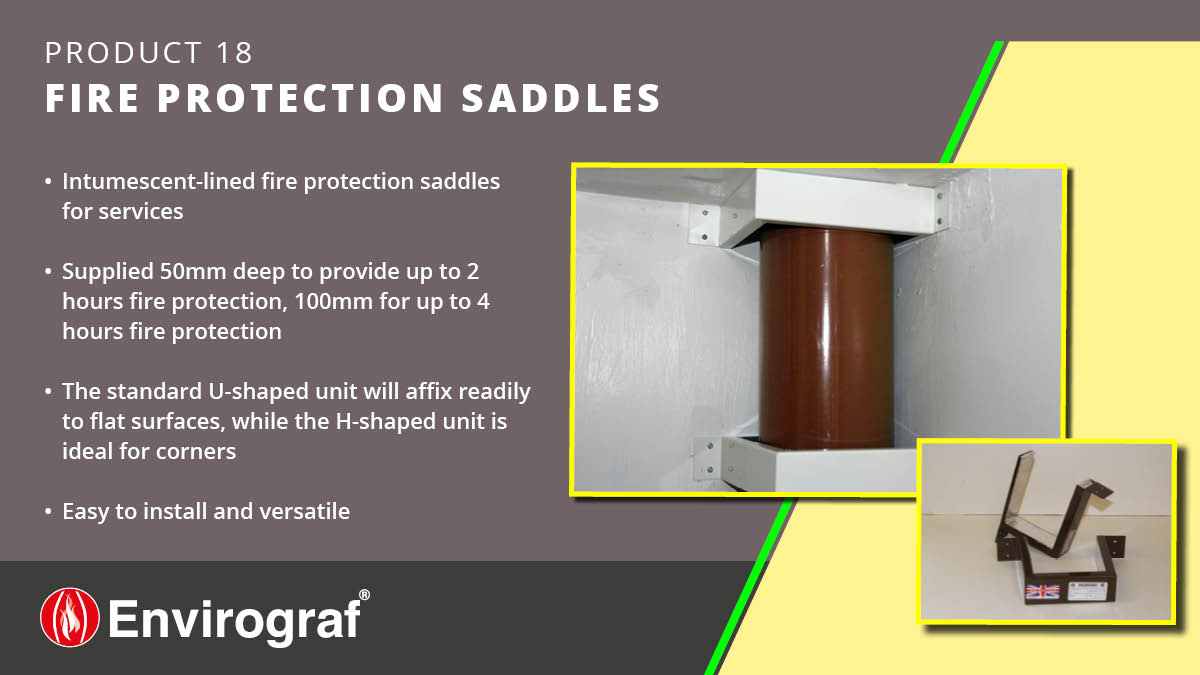 Envirograf intumescent saddles for over services offer a range of benefits, from superior fire resistance to easy installation and long-term durability, that ensure the safety and efficiency of the building structure.  tinyurl.com/yc85k8d7
#intumescentsaddle