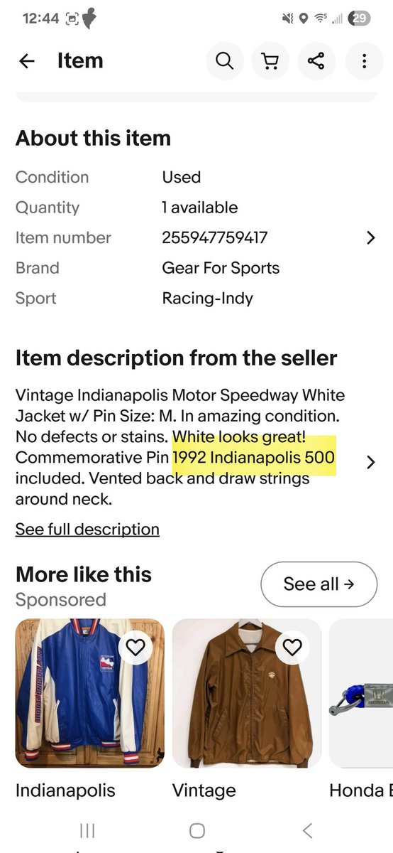 I'm not saying my dad 100% jinxed this year's #Indy500 BUT
(Sunday, 8AM)
me: Hey, sweet jacket, dad!
dad: Remember in '92 when Roberto Guerrero was on the pole and....
youtu.be/bgEOjxzrR10?si… 💀