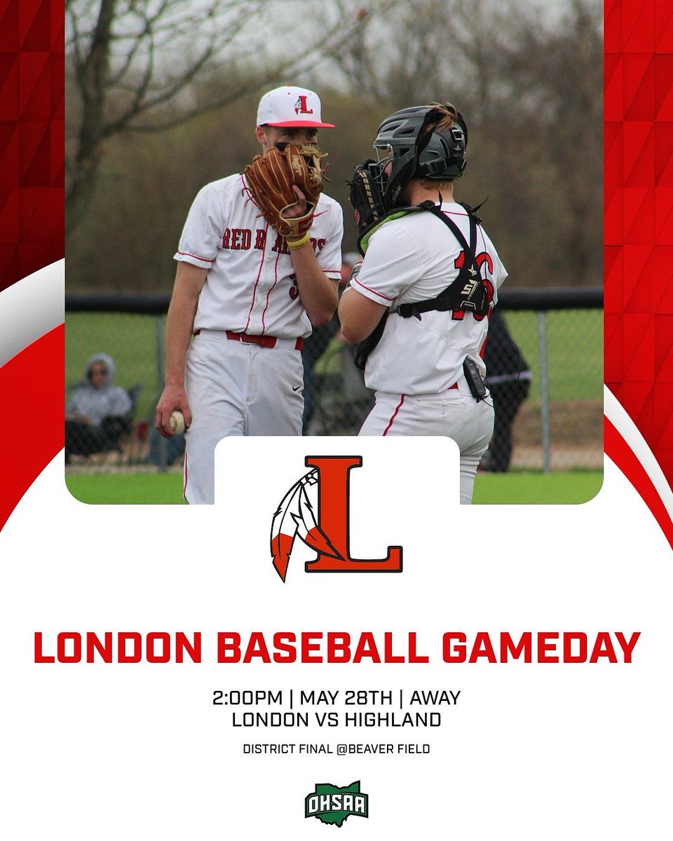 GAMEDAY⚾️‼️
London vs Highland
District Final
Beavers Field
#RaidersUp