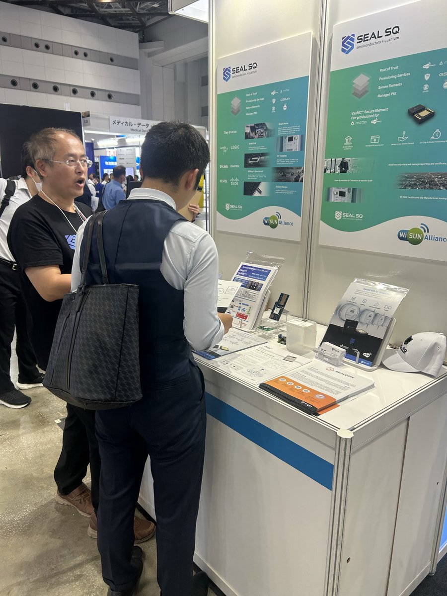 Lots of activity on this first day at the Japan Wireless tradeshow! Drop by the <a href="/SEALSQcorp/">SEALSQ</a> booth on the @WISUN pavillion and discover our FIPS 140-3 certified chips and PKI services to build secure smart metering devices and get ready to switch to Post Quantum Cryptography!