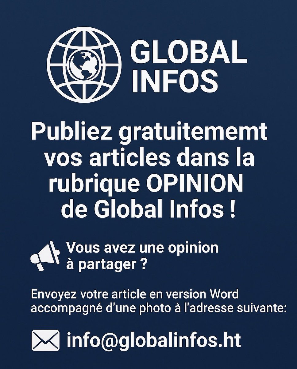 Globalinfos's tweet image. #AVIS ⛔️ info@globalinfos.ht 
#GlobalInfos