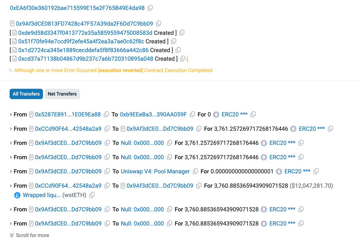 SlowMist (@slowmist_team) on Twitter photo 🚨SlowMist Security Alert🚨
We detected potential suspicious activity related to <a href="/Corkprotocol/">Cork Protocol</a>.
As always, stay vigilant! 🚨SlowMist Security Alert🚨
We detected potential suspicious activity related to <a href="/Corkprotocol/">Cork Protocol</a>.
As always, stay vigilant!