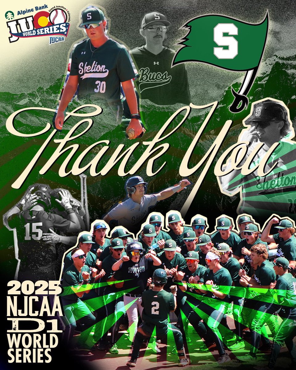 JUCO World Series⚾️ (@jucoworldseries) on Twitter photo Thank you, Bucs. 💚🏴☠️
Congrats on a great season. It was the Bucs’ third appearance in a row, but they never took a moment for granted. From taking in the sights to giving all their love to the fans, <a href="/SheltonStateBB/">Shelton State Baseball</a> gave their all.
#jucows #jucows25 Thank you, Bucs. 💚🏴☠️
Congrats on a great season. It was the Bucs’ third appearance in a row, but they never took a moment for granted. From taking in the sights to giving all their love to the fans, <a href="/SheltonStateBB/">Shelton State Baseball</a> gave their all.
#jucows #jucows25