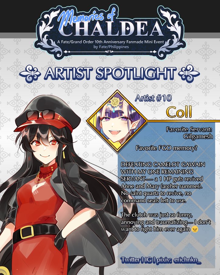 {••ARTIST SPOTLIGHT••}

Today's event servant rate up is... Oda Nobunaga, drawn by none other than <a href="/erichnkn_/">coll ★</a>!

Let's see what they have so say about FGO as a whole!

Who do you think are the next servants in the roster?

#MemoriesOfChaldea #FGO #FPH