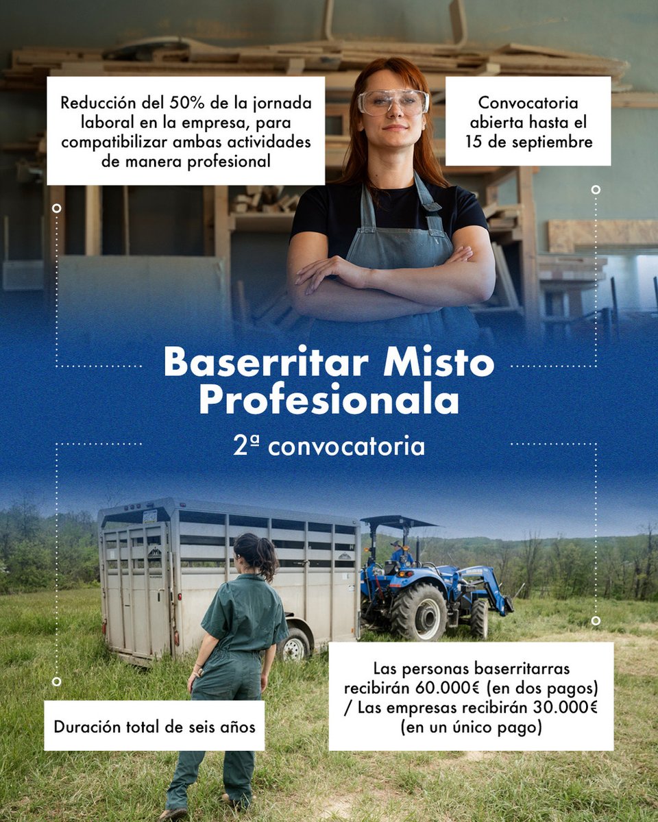 👨‍🌾👩‍🌾 Baserritar Misto Profesionala: bigarren deialdia martxan!

Bigarren deialdia ireki dugu Baserritar Misto Profesionala programan parte hartzeko.