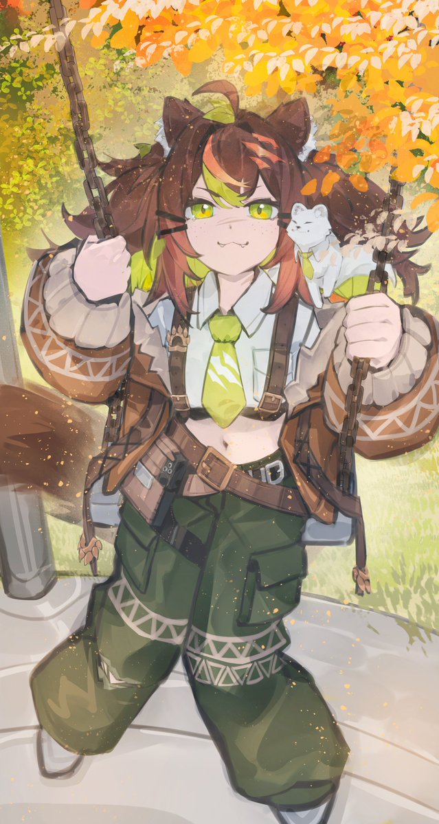 Autosann's tweet image. Come by for a swing with Furi Ferntail。

Art by: @Nondo39 

 #ILoveFuriArt