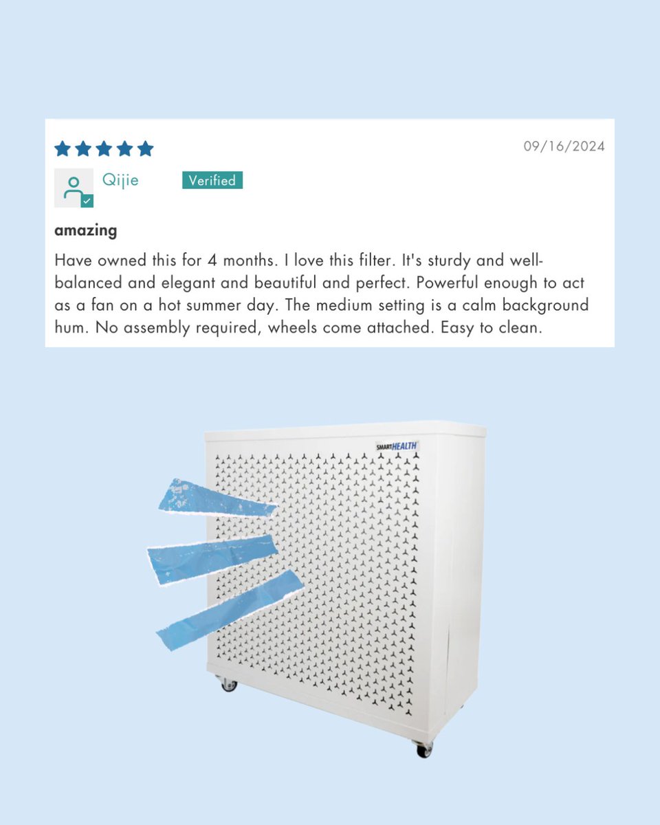 ✅️ Easy to clean, no assembly required, sturdy, and effective. Literally what more could you want? Get the Blast Mini (or any of our other purifiers!) and start cleaning your air. You'll never want to go back.