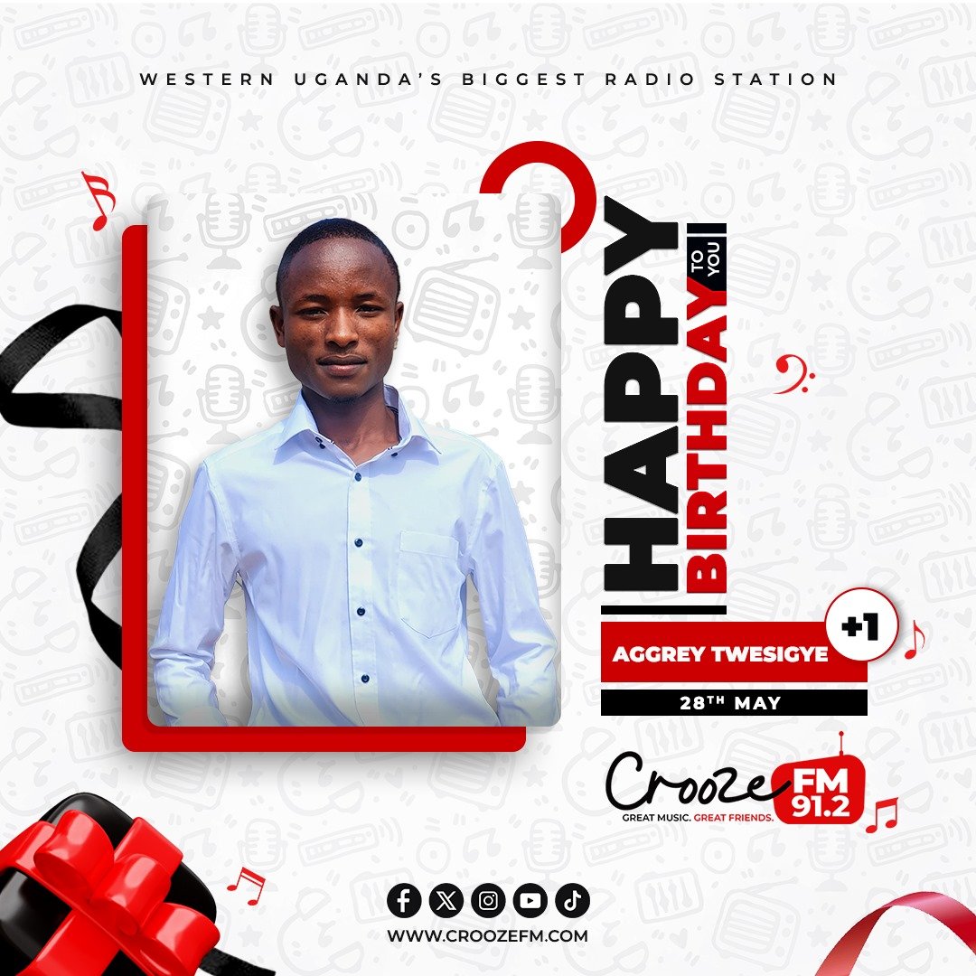Big birthday shout out to our Mbarara reporter, Aggrey Twesigye! 🎉📍
You’ve been holding it down in the city, covering every story, chasing every lead, and making sure no voice goes unheard.

The news desk appreciates you 😊 . Happy birthday, Aggrey!