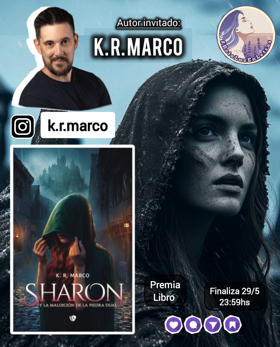 📚 Luz | Creadora de Contenido (@luztintalavanda) on Twitter photo ✨#RetoLuzEnLetras 146* <a href="/Luztintalavanda/">📚 Luz | Creadora de Contenido</a> 🖊️Autor invitado: K. R. Marco instagram.com/k.r.marco?igsh…
Bases:
❗: Usa imagen reto
✍🏼Relato-Cuento-Poesía
➡️Usa Literal: *Sharon y La Maldición de la Piedra Dual*
💡Cuida: Lenguaje-Ortografía
🏅K. R. premia📓
⌛Fin: Jue 29/5 • 23:59hs 🇪🇸 ✨#RetoLuzEnLetras 146* <a href="/Luztintalavanda/">📚 Luz | Creadora de Contenido</a> 🖊️Autor invitado: K. R. Marco instagram.com/k.r.marco?igsh…
Bases:
❗: Usa imagen reto
✍🏼Relato-Cuento-Poesía
➡️Usa Literal: *Sharon y La Maldición de la Piedra Dual*
💡Cuida: Lenguaje-Ortografía
🏅K. R. premia📓
⌛Fin: Jue 29/5 • 23:59hs 🇪🇸