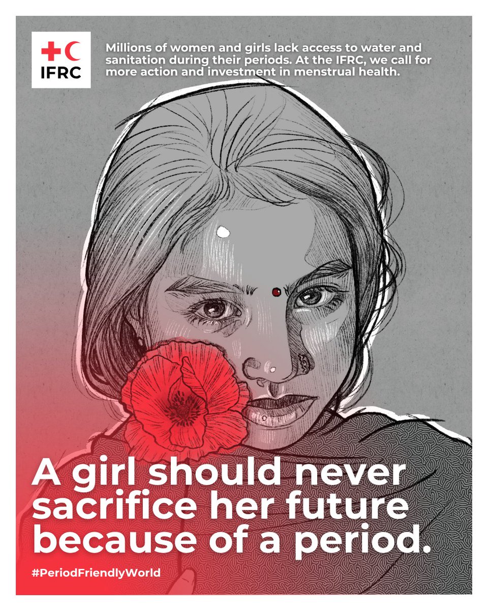 Today is Menstrual Hygiene Day.  

At the @IFRC, we call for more action and investment in menstrual health.   

Together, we can make a #PeriodFriendlyWorld a reality. #MHDay2025