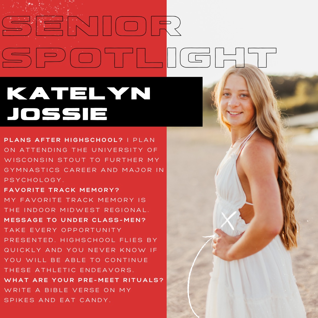 ⭐️ SENIOR SPOTLIGHT ⭐️ Track athlete Katelyn Jossie #SeniorStory #RaiderStrong