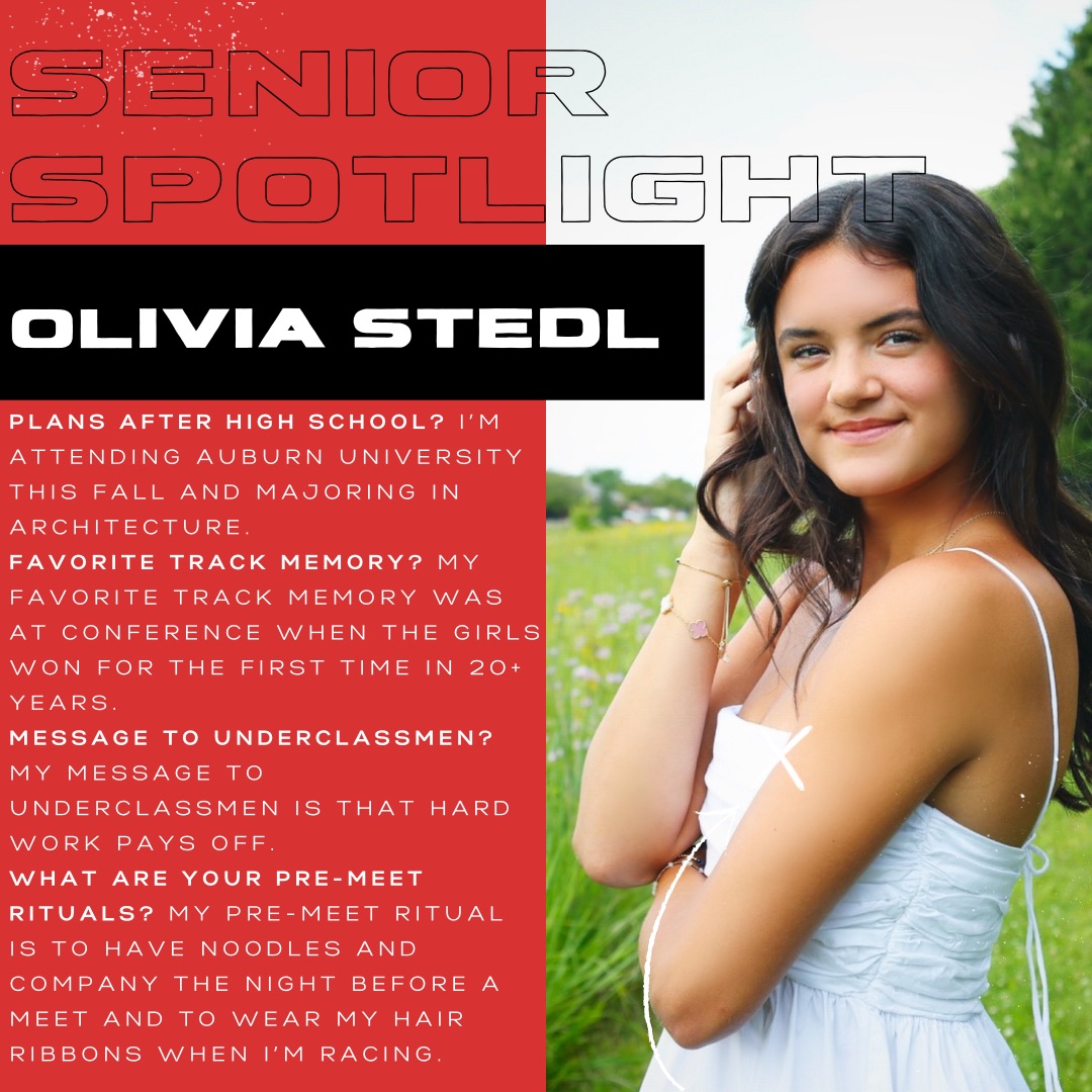 ⭐️ SENIOR SPOTLIGHT ⭐️ Track athlete Olivia Stedl #SeniorStory #RaiderStrong