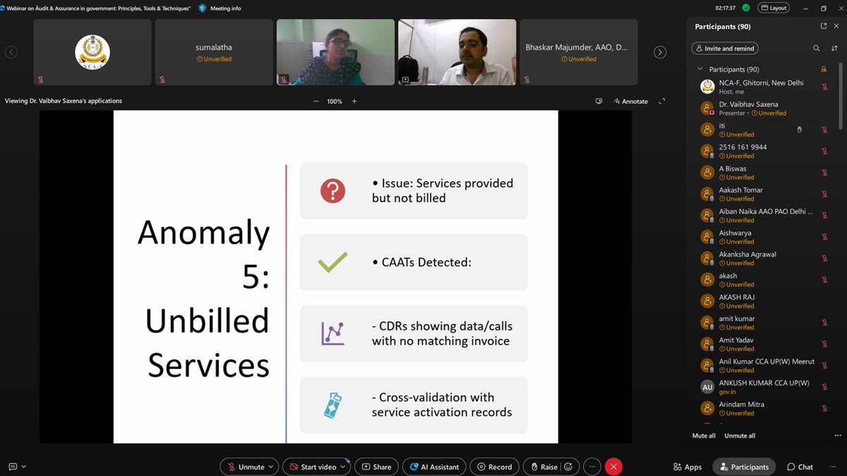 NCA- F (@nicftraining) on Twitter photo A comprehensive webinar on "Audit & Assurance in government: Principles, Tools & Techniques"- was conducted today by Dr. Vaibhav Saxena in online mode. The esteemed faculty dwelled on the importance of government auditing, types of government auditing, tools and techniques of A comprehensive webinar on "Audit & Assurance in government: Principles, Tools & Techniques"- was conducted today by Dr. Vaibhav Saxena in online mode. The esteemed faculty dwelled on the importance of government auditing, types of government auditing, tools and techniques of