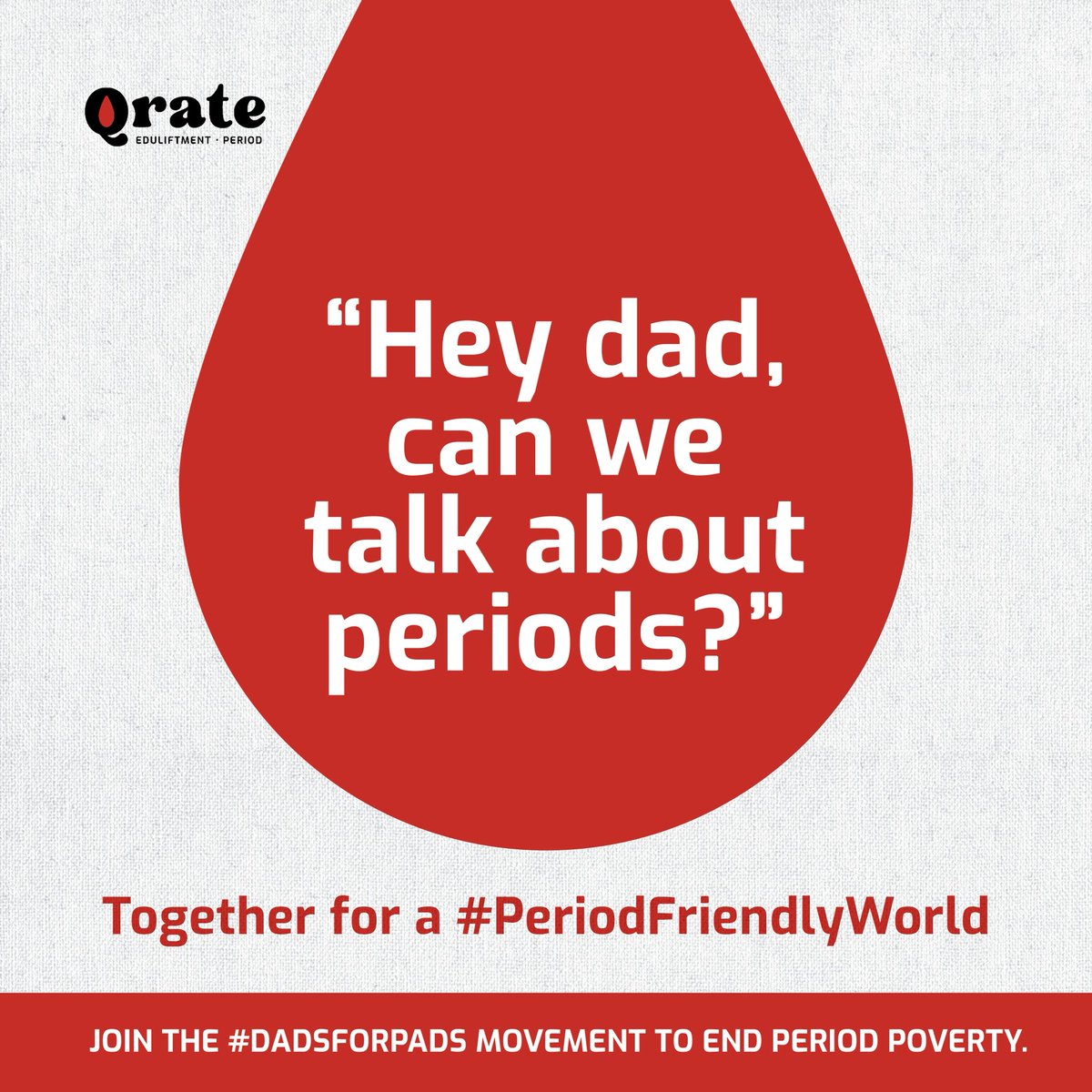 Today, on #MHDay2025, we stand together for a #PeriodFriendlyWorld where periods never hold anyone back from accessing education, dignity, and opportunities. 

Through #DadsForPads, we’re calling on fathers and men everywhere to break the silence, challenge the stigma, and be