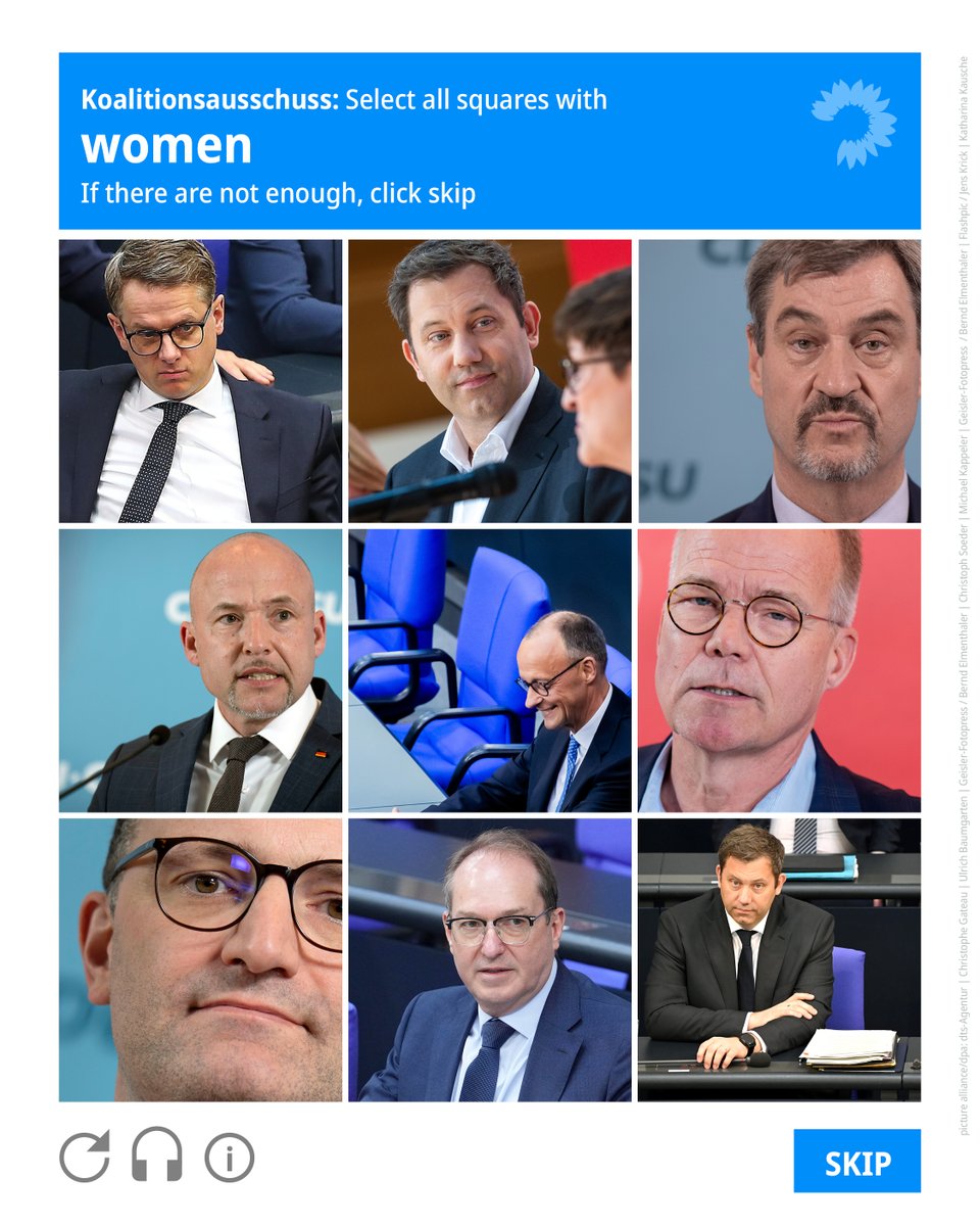 #BroKo total! Teilnehmende beim 1. Koa-Ausschuss heute: 8 Männer &amp; eine Frau!

Min. 50% der Menschen sind hier nicht ausreichend repräsentiert. Wir finden: Unterschiedliche Perspektiven sind in der Politik unverzichtbar! So machen wir das: gruene-bundestag.de/wir-im-bundest…