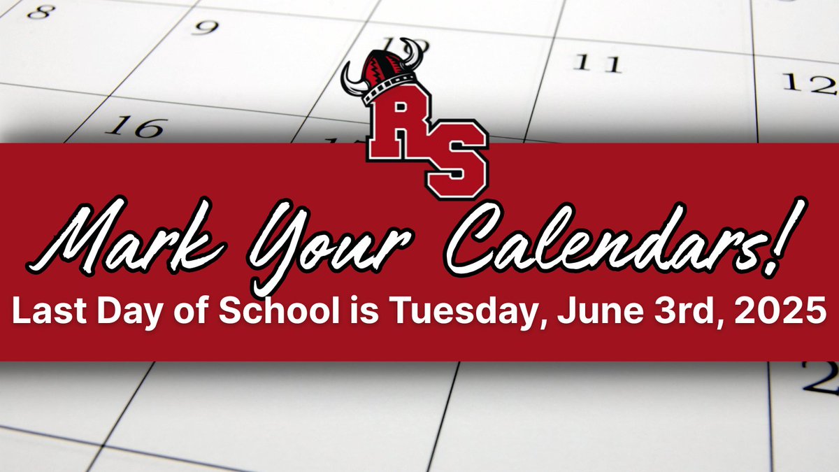 MARK YOUR CALENDARS! Our last day of school is Tuesday, June 3. All students will have a 1:30/1:45pm early dismissal on that day. ⏰