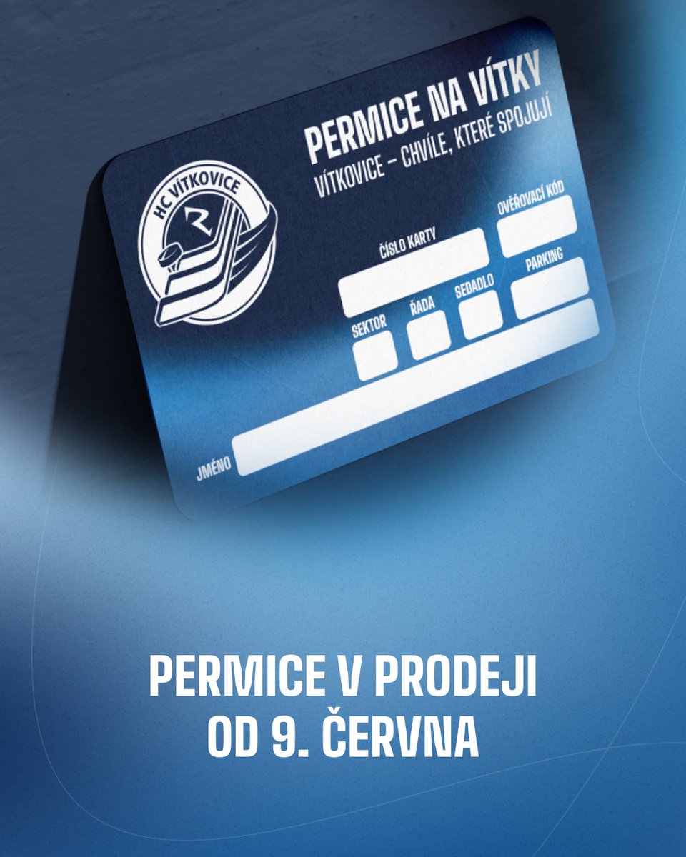 hcvitkovice's tweet photo. Permice na novou sezonu? Ty si můžete pořídit už od 9. června a nově také přes chystanou aplikaci MOJE VÍTKY!
📲 https://t.co/p98rnnym2d https://t.co/l7YDUIbZSz