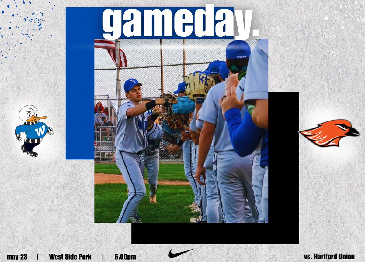 GAMEDAY
📍 West Side Park (Hartford, WI)
⏰ 5:00pm
🆚 Hartford Union
🔵⚪️ Go Goslings!